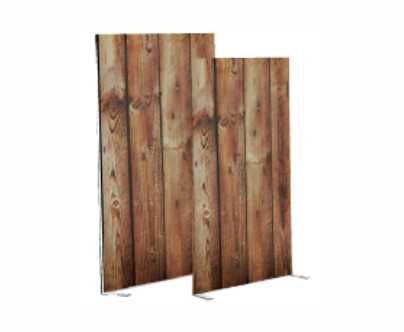 Aufpreis für Motiv "Holz" Alu (pro Seite Paravent)